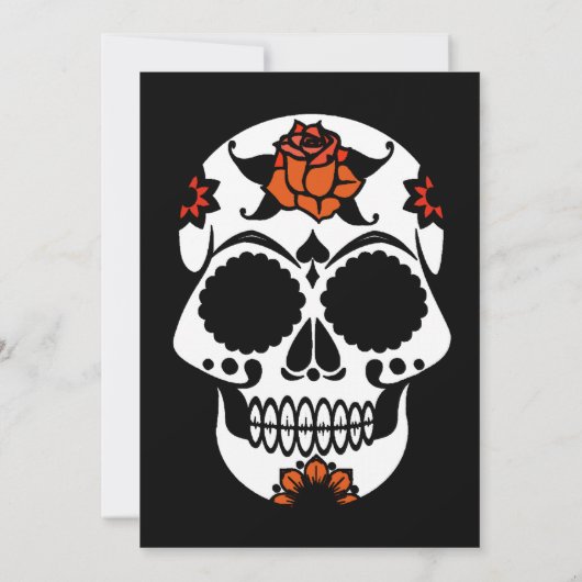 糖スカルハローウィンパーティ招待状 招待状 (裏面)