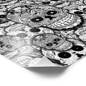 糖スカルパターン フォトプリント            (角)