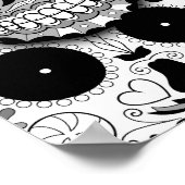 糖スカルパターン ポスター (角)