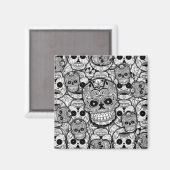 糖スカルパターン マグネット (正面/裏面)