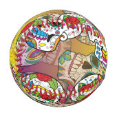 糖スカルパターン 野球ボール (正面左)