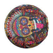 糖スカルパターン 野球ボール (正面左)