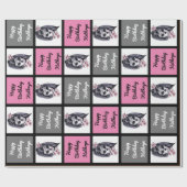 糖スカルパーソナライズされた誕生日 ラッピングペーパー (フラット)