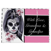 糖スカルパーソナライズされた ラージペーパーバッグ (裏面)