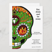 糖スカルパーティー 招待状 (正面/裏面)