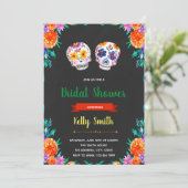 糖スカルブライダルシャワーパーティの招待状 招待状 (スタンド正面)