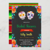 糖スカルブライダルシャワーパーティの招待状 招待状 (正面/裏面)