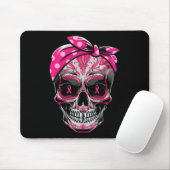 糖スカル乳がん認識度ピンクリボンCa マウスパッド (マウス)