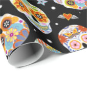 糖スカル模様 ラッピングペーパー (ロールコーナー)