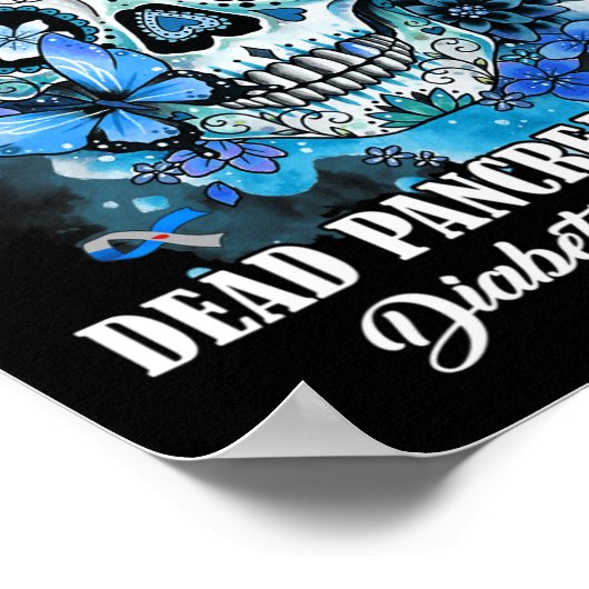 糖スカル死膵臓会糖尿病アワレネ ポスター (角)