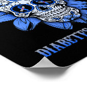 糖スカル花死膵臓会糖尿病 ポスター (角)