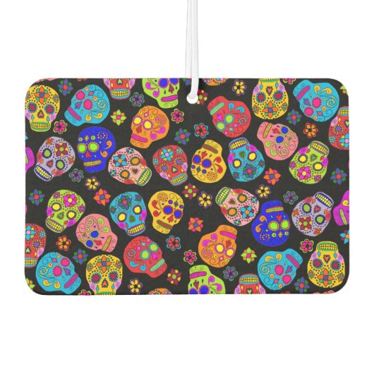 糖スカル カーエアーフレッシュナー (正面)