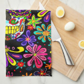 糖スカル キッチンタオル (四つ折り)