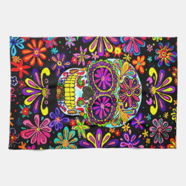 糖スカル キッチンタオル