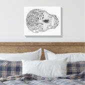 糖スカル キャンバスプリント (インサイチュ (寝室))