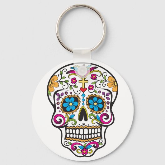 糖スカル キーホルダー (正面)