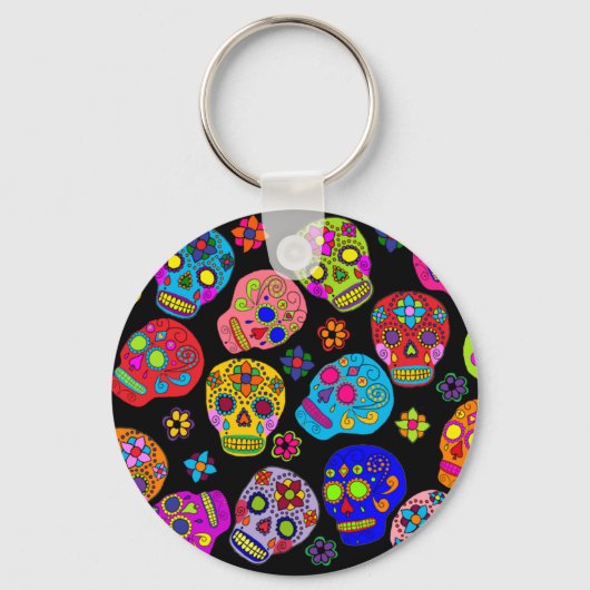 糖スカル キーホルダー (正面)