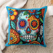 糖スカル クッション (ブランケット)