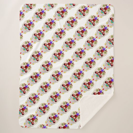 糖スカル シェルパブランケット (正面)