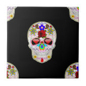 糖スカル タイル (正面)