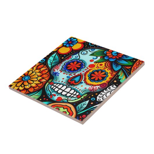 糖スカル タイル (側面)