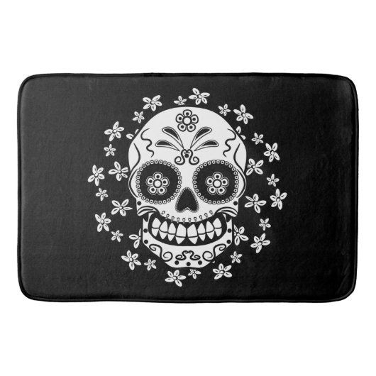 糖スカル バスマット (正面)