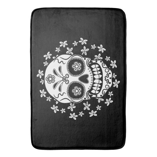 糖スカル バスマット (正面縦)