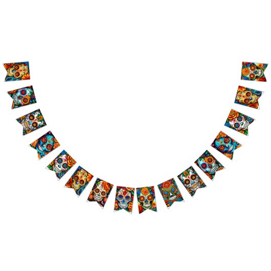 糖スカル バンティングフラッグ (全)