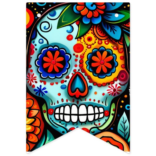 糖スカル バンティングフラッグ (第2の旗)