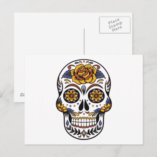 糖スカル ポストカード (正面/裏面)