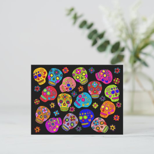 糖スカル ポストカード (スタンド正面)