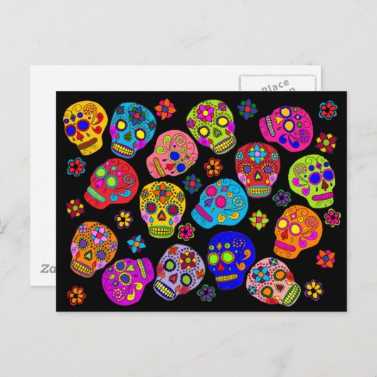 糖スカル ポストカード (正面/裏面)