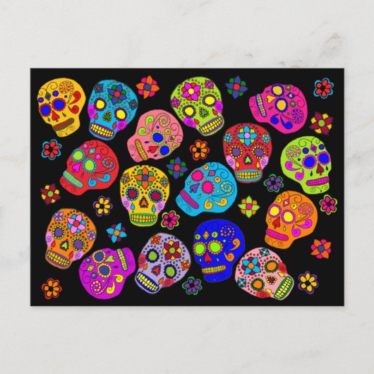 糖スカル ポストカード (正面)