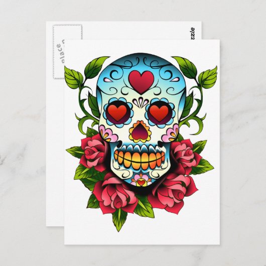 糖スカル ポストカード (正面/裏面)