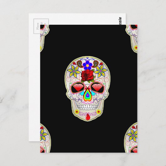 糖スカル ポストカード (正面/裏面)