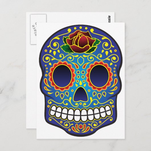 糖スカル ポストカード (正面/裏面)