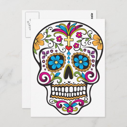 糖スカル ポストカード (正面/裏面)
