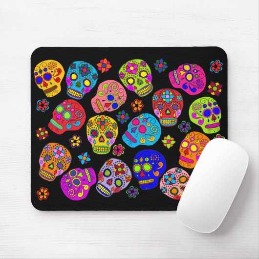 糖スカル マウスパッド (マウス)