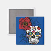 糖スカル マグネット (正面/裏面)