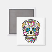糖スカル マグネット (正面/裏面)