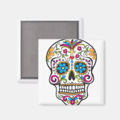 糖スカル マグネット (正面/裏面)