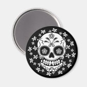 糖スカル マグネット (正面/裏面)