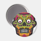 糖スカル マグネット (正面/裏面)