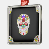 糖スカル メタルオーナメント (左)