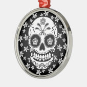 糖スカル メタルオーナメント (左)