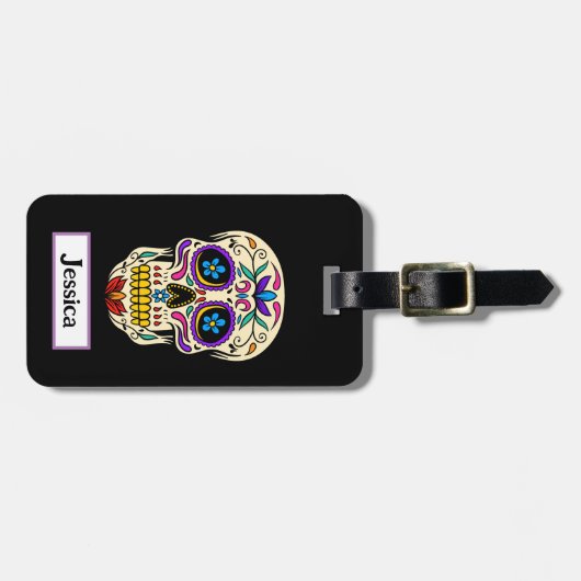 糖スカル ラゲッジタグ (正面横)