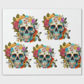 糖スカル ラッピングペーパー (フラット)