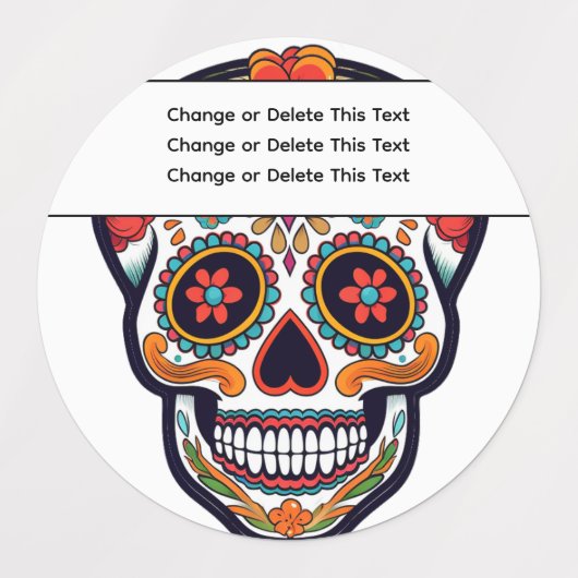 糖スカル ラベル (デザイン2)