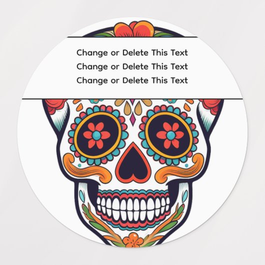 糖スカル ラベル (デザイン1)