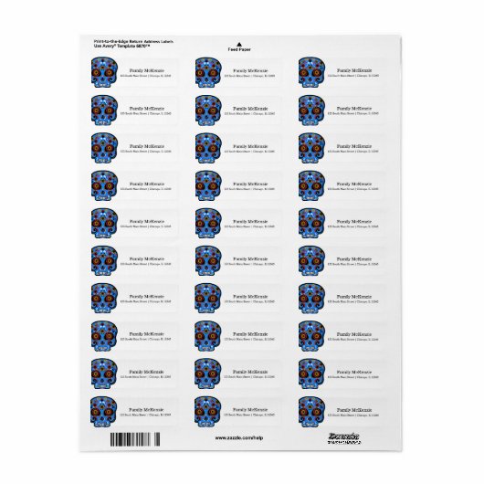 糖スカル ラベル (フルシート)